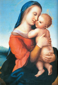 Мадонна с младенцем реставрированная